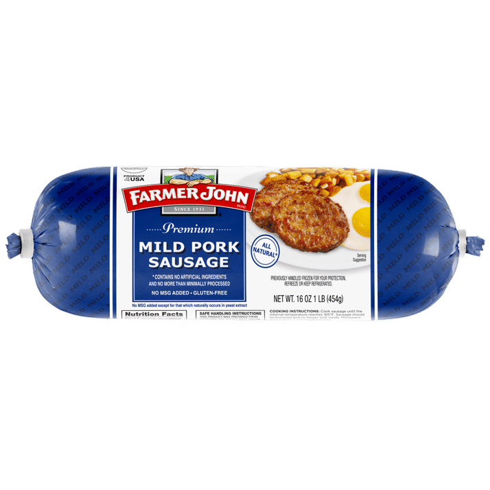 Premium Mild Pork Sausage Roll 16oz. Farmer John